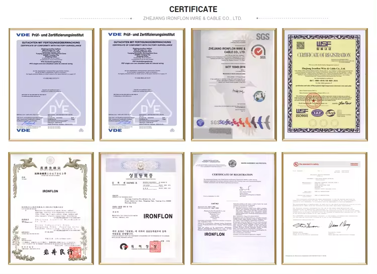 Silicone rubber cables certificate Silicone rubber cables certificate
